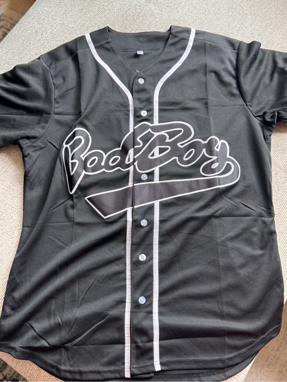 Bad Boy Black Button-Up Jersey